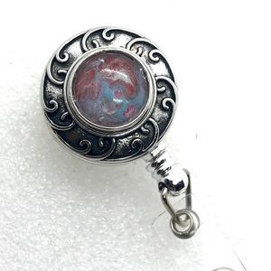 Handmade 18mm Snap Retractable Pull ID Badge Holder Reels Recoll with clip